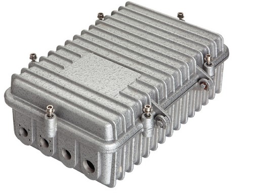 Die-cast aluminum telecommunications equipment housing